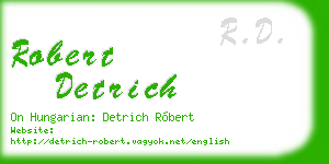 robert detrich business card