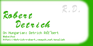 robert detrich business card